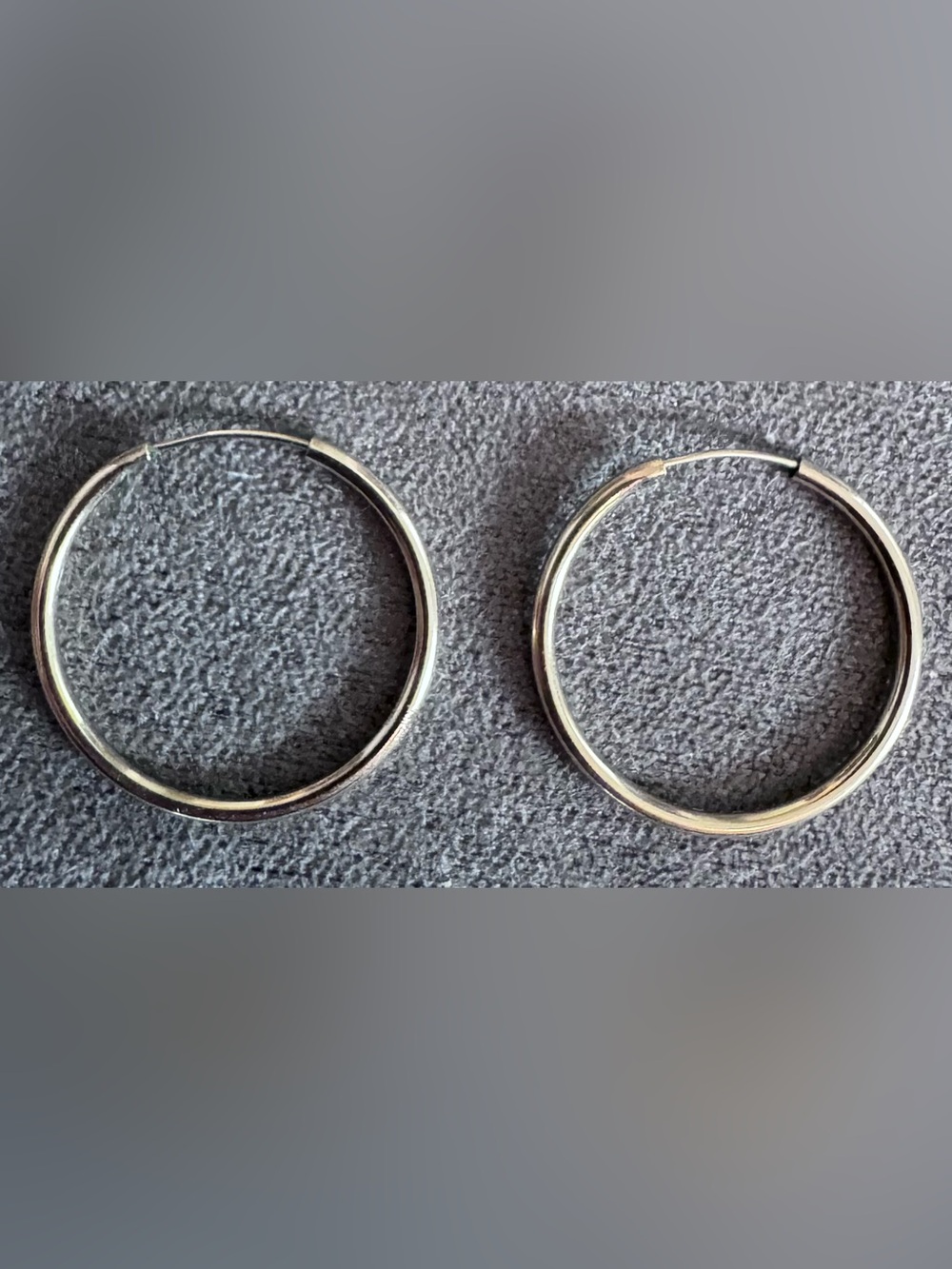 Polished 10K (tested) Hoop Earrings - Timeless Women's Circles